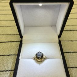 Natural Black Diamond Ring 