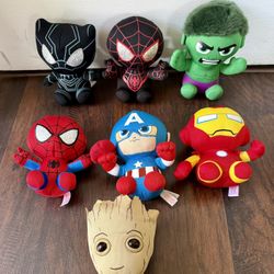Toys-Ty Marvel Beanie Babies Bundle all 7