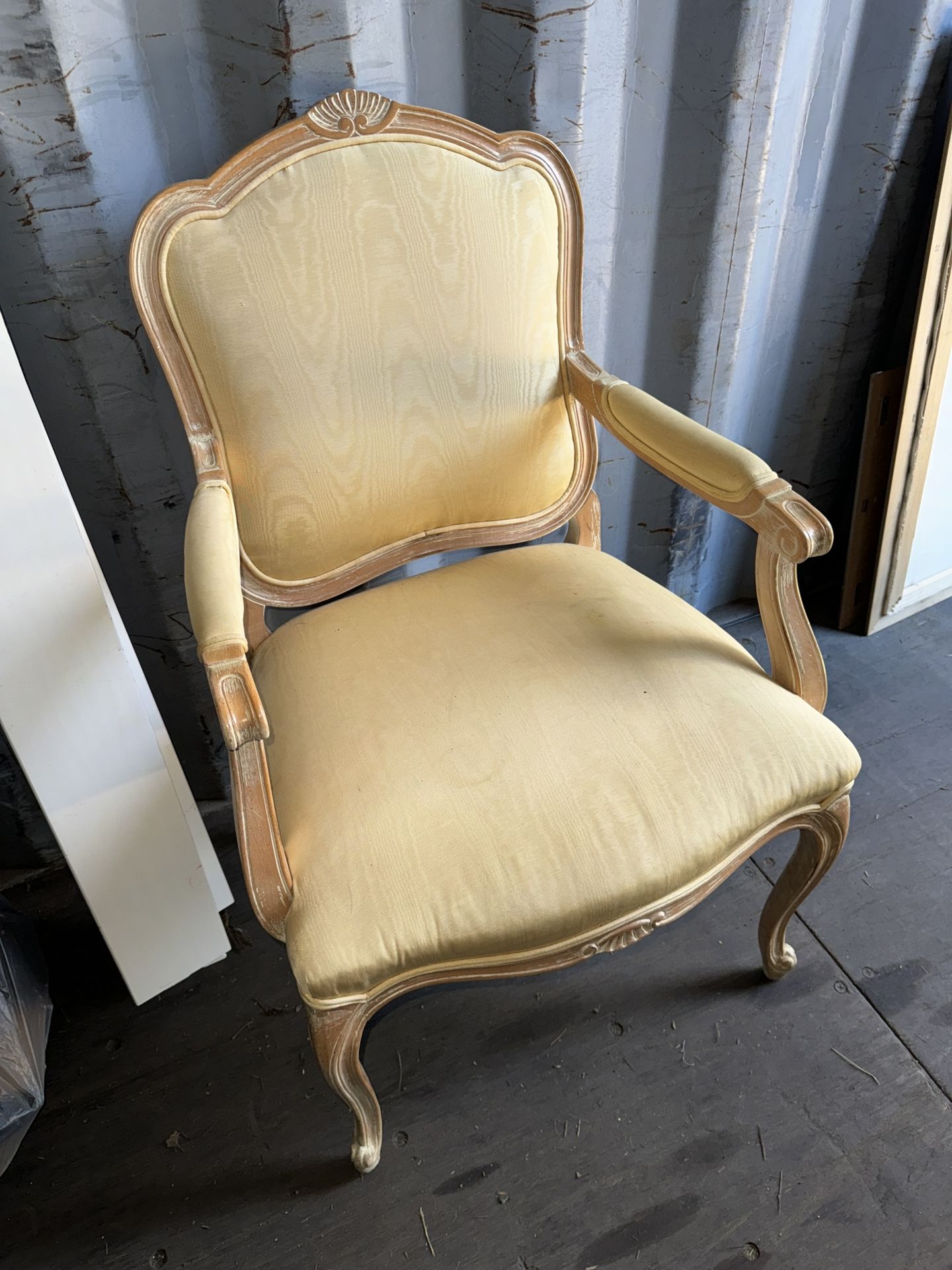 Vintage Victorian Antique Yellow Chair