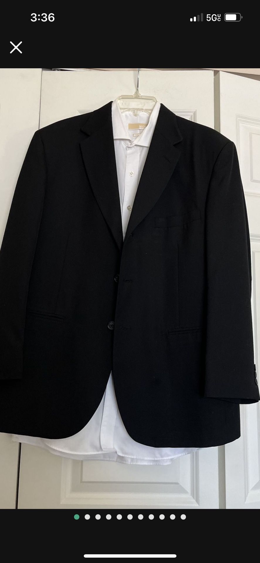 There’s Two Pieces A Block Jacket Size 38 & A Shirt From Michael Kors in Size 15 1/2 the color is white both for $40 Total