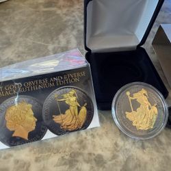 2018 1oz GREAT BRITAIN BLACK RUTHENIUM SILVER COIN