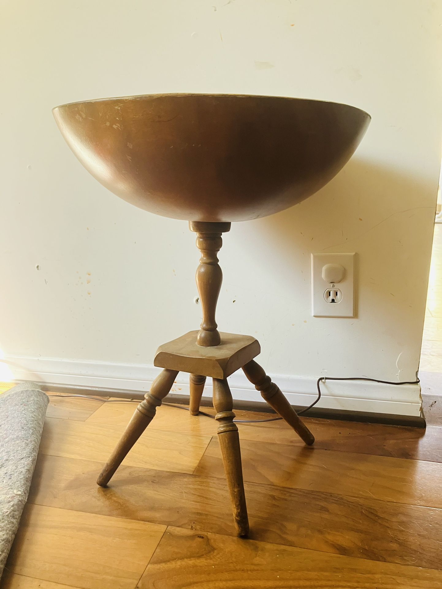 Antique Wood Yarn Bowl