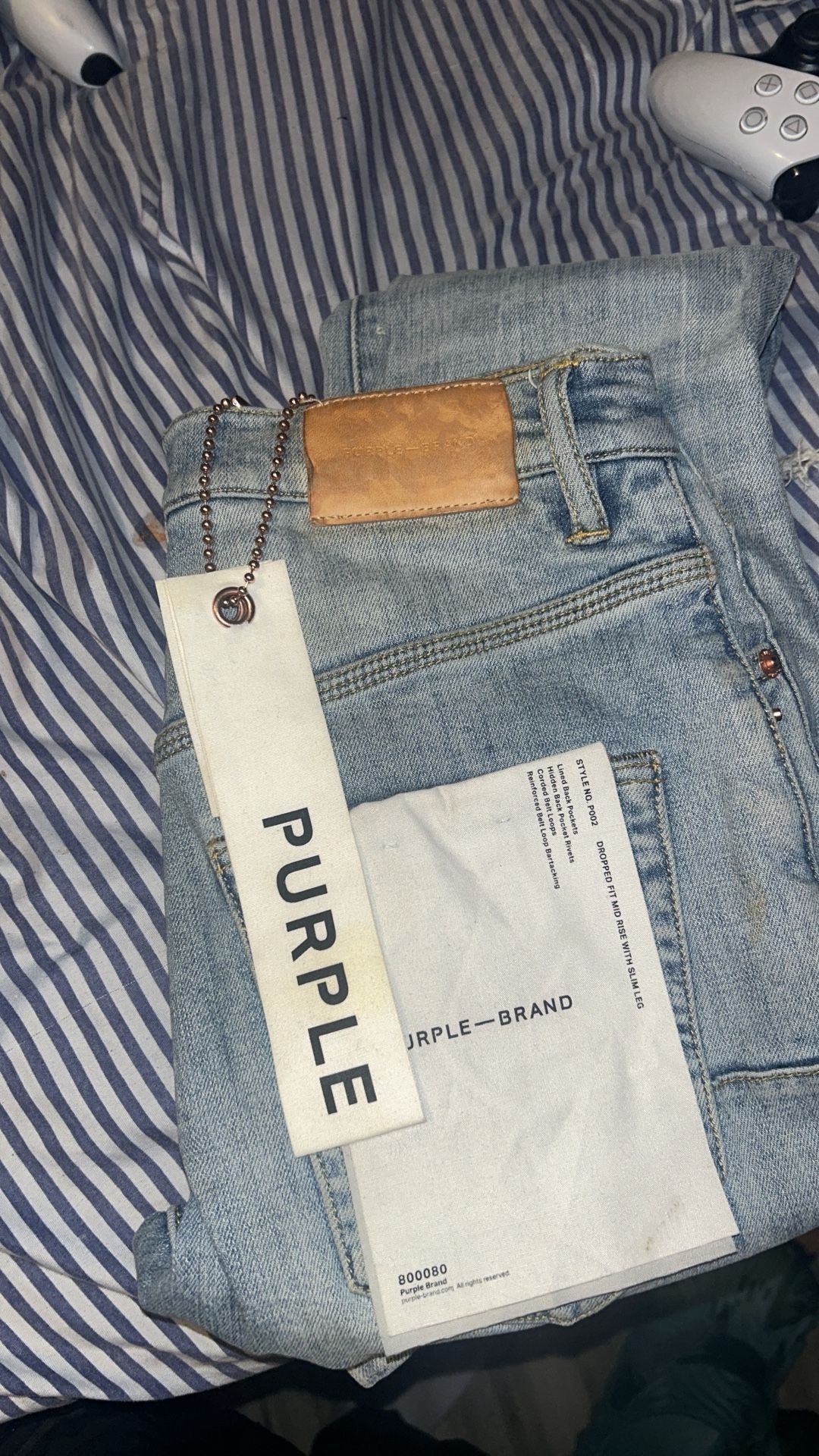 Purple jeans