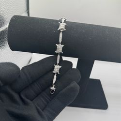 S925 silver Moissanite spiked bracelet VVS1 Certified