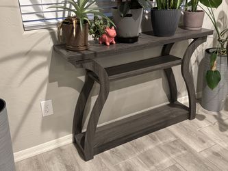Curved Gray Console (Moving sale)