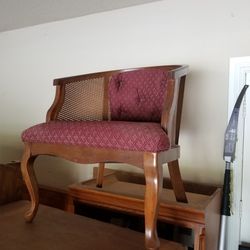 Cane Armed Accent Chair