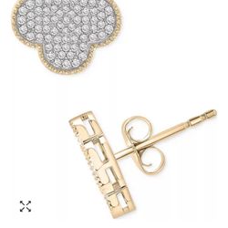 1/2 Ct 10KT Clover Earring 