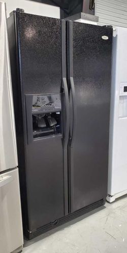 Whirlpool Side By Side Black Refrigerator Fridge
