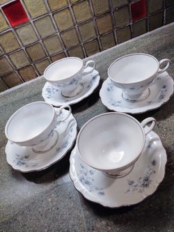 Mid Century Johann Havilland Porcelain Tea Cups And Saucers