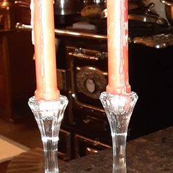 CRYSTAL CANDLE HOLDERS