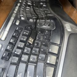 Microsoft Ergonomic Keyboard With Long USB Chord