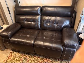 Power Recliner Loveseat Brown