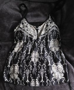 Nib Cream And Black Tankini MED and LARGE