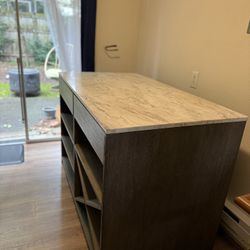 Premium marble top CB2 Kitchen Island