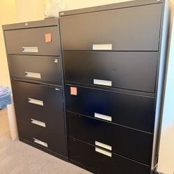 Professional 5-Drawer Lateral Filing Cabinets - Steelcase/Global Style