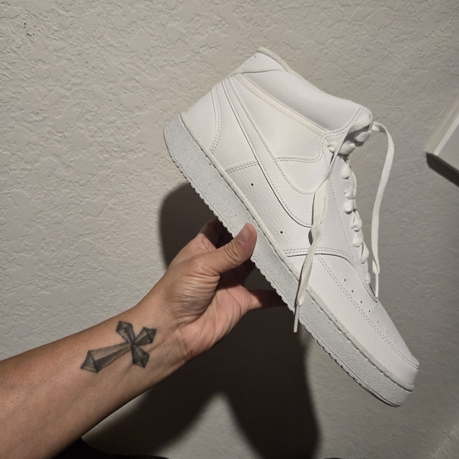 White High Top Nikes Size 12 Men