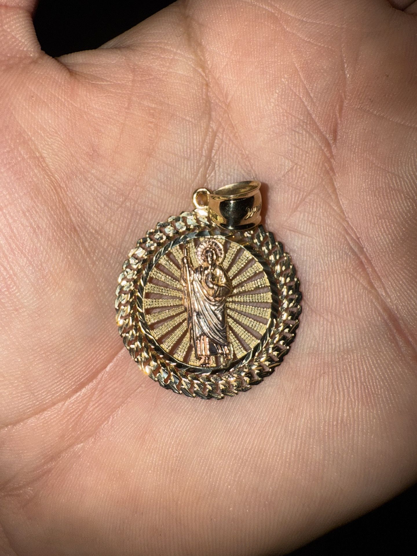 14k Gold San Judas Pendant