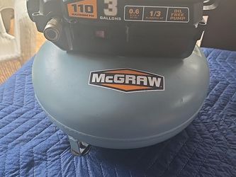 McGraw 3 Gallon 110 PSI Oil-Free Portable Air Compressor