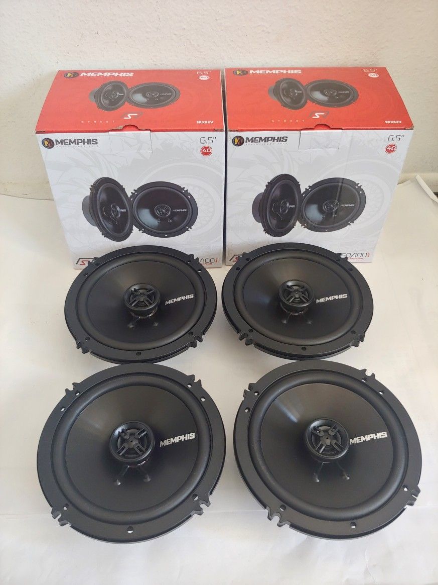 MEMPHIS 2 PAIRS 6.5" 2 WAY 100 WATTS CAR SPEAKER ( BRAND NEW PRICE IS LOWEST INSTALL NOT AVAILABLE )