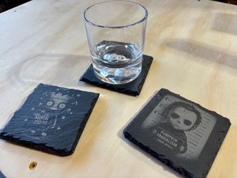 Halloween Engraved Slate Coasters