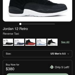 Nike Jordan 12 Retro Reverse Taxi Shoes