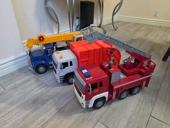 DRIVEN by Battat - Fire Truck, Recycling Truck, Crane Truck