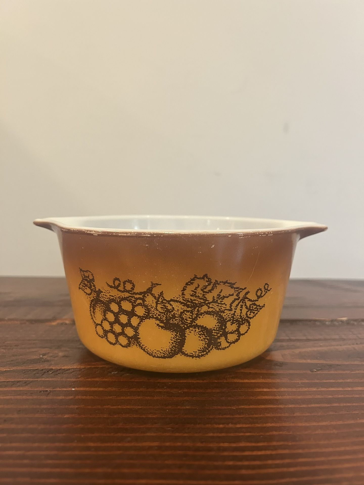 Pyrex Old Orchard 1 Qt Casserole Dish 473 No Lid Vintage 1 Qt Quart