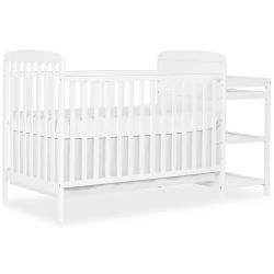 Dream On Me Convertible Crib With Changing Table & Mattress 