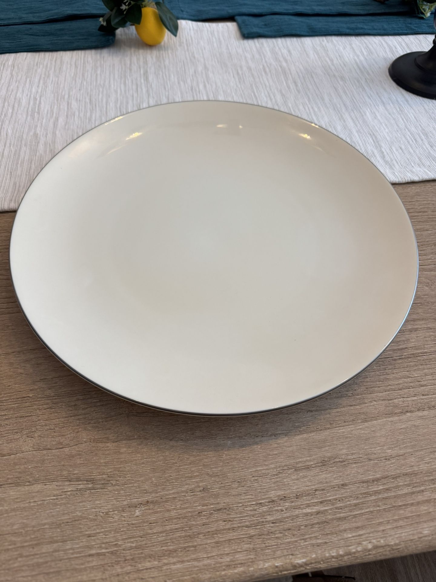 Lenox Olympia Platinum Serving Plate 12.75”