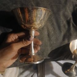 Antique 1950s Silver Plated Cups