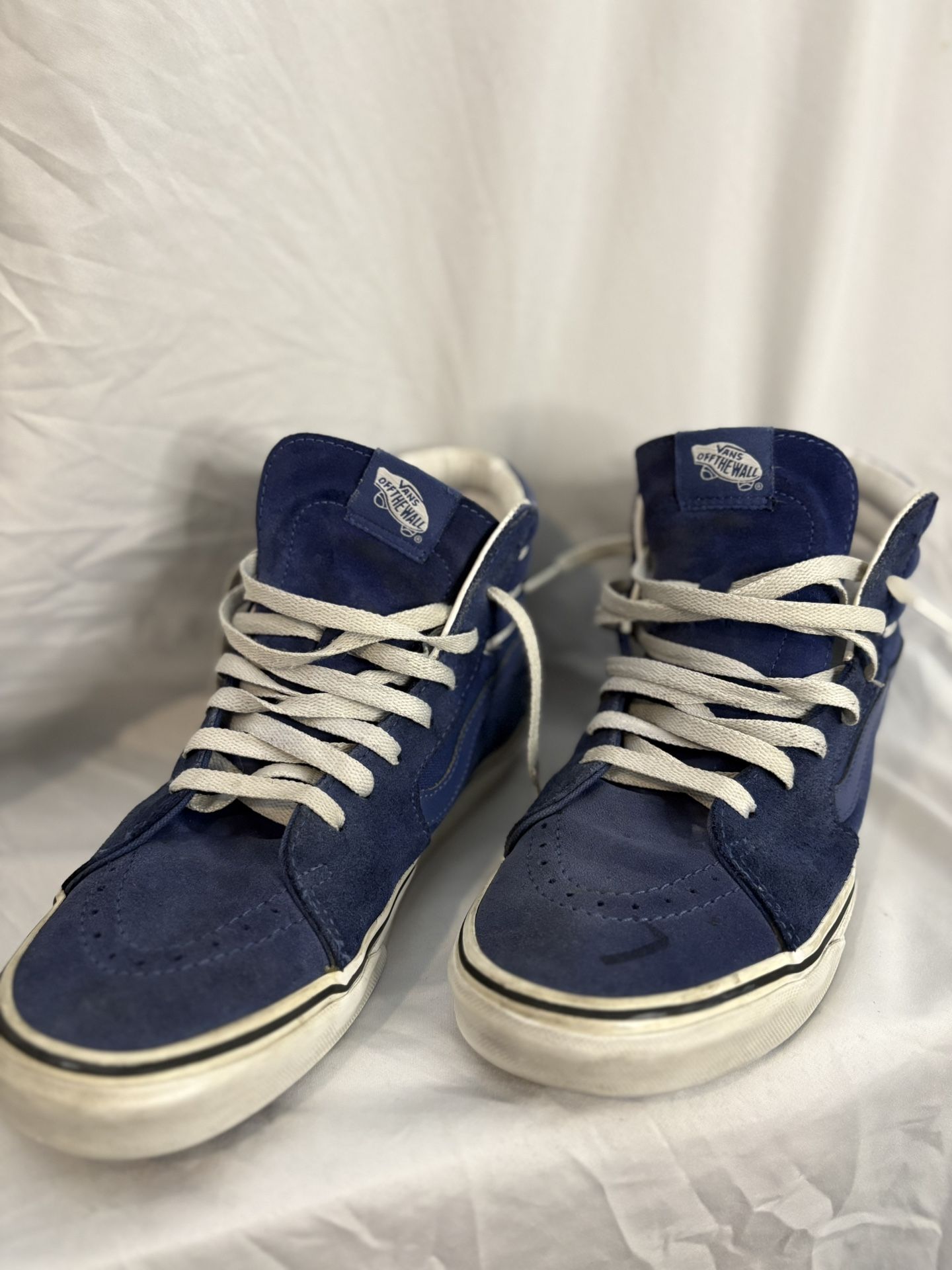 Vans SK8 Hi Sport Stripes True Navy Classic Skate Shoes Mens 10 Women’s 11.5