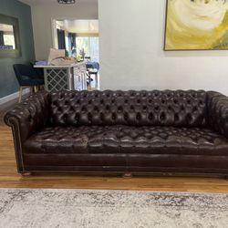 Vintage Chesterfield Leather Couch