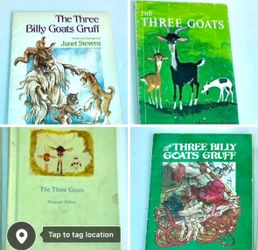 Three Billy Goats Gruff-4 books- reading, school, Classroom, fairytale, learning, library