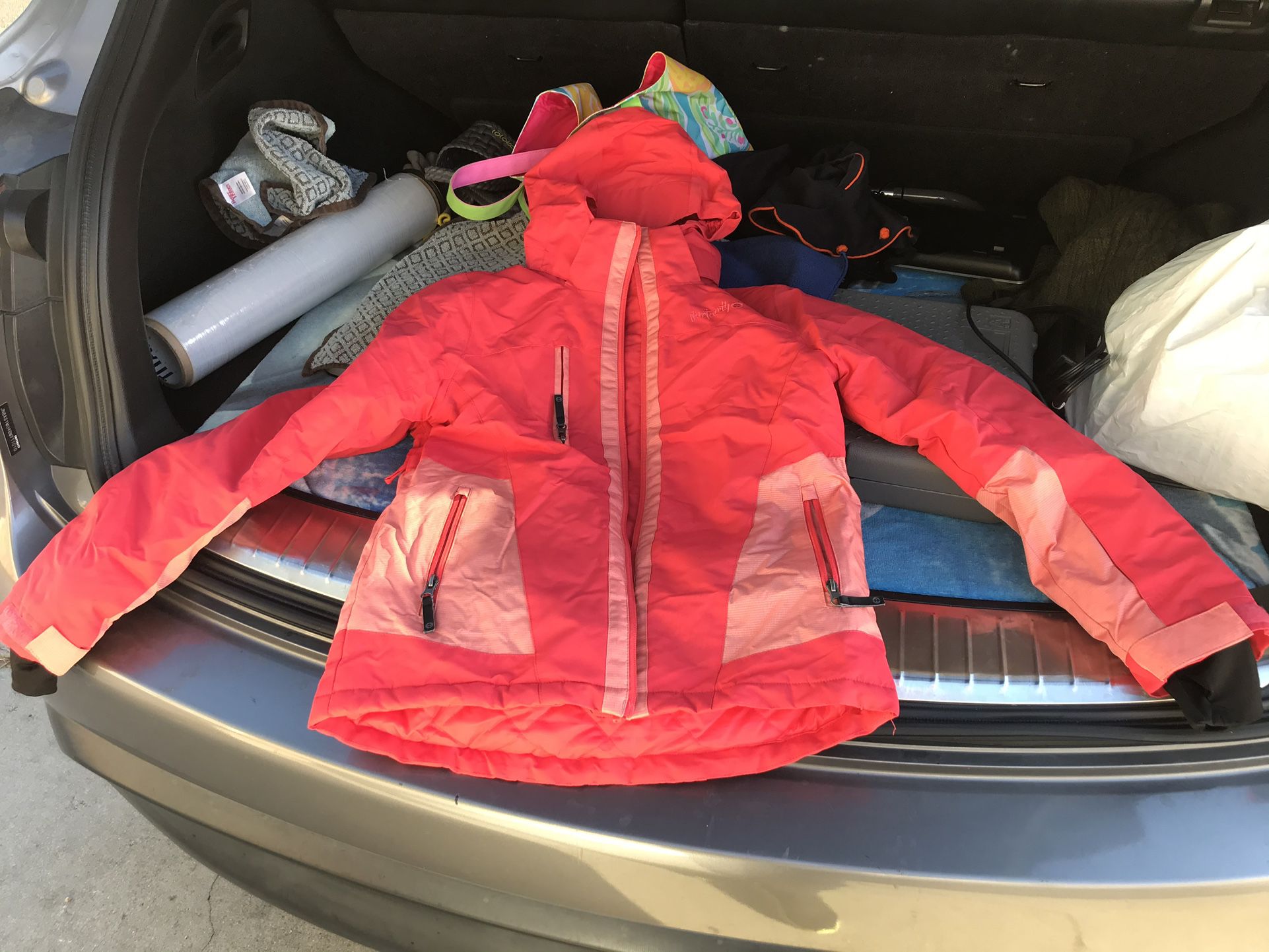 Planet Earth Ski Jacket. Pink Winter Jac - Women | Color: Pink | Size: XL/TG