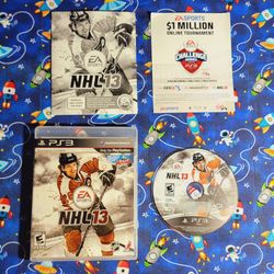 NHL 13 Sony PlayStation 3 PS3 Complete CIB W/ Inserts And Manual