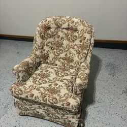 Floral Swivel Chair