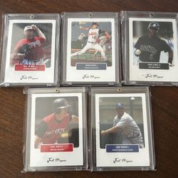 Lot of 5 Autographed Just Minors Baseball Cards