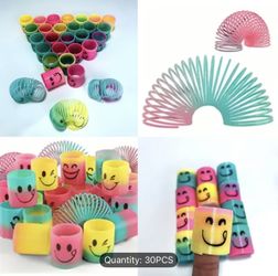 30-Pack Fun Face Mini Colorful Slinky Party Favors