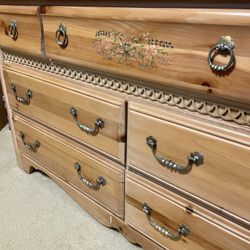 4 Piece Wood Bedroom Set Vintage, Made In America
