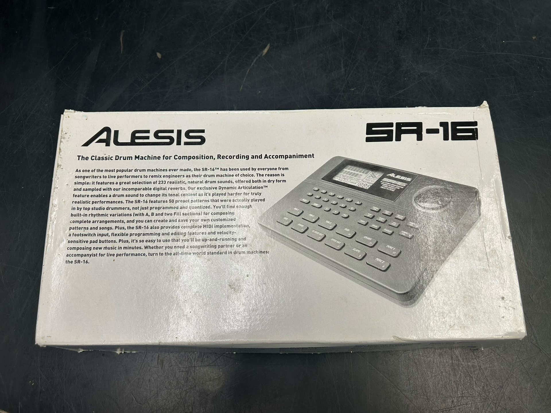 Alesis SR16 Digital Drum Machine Power Supply Box and Manual