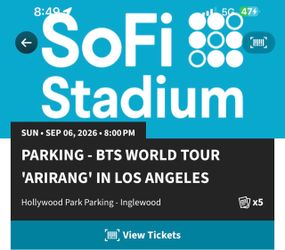 BTS Concert Parking Pass for 9/6 Sunday