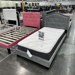 New Twin Bed Frame With Mattress 