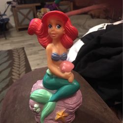 VTG 1991 Disney Little Mermaid Ariel Coin Piggy Bank Happiness Express Club Rare