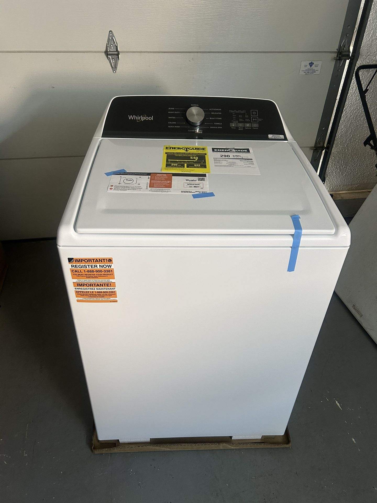 New Whirlpool Washer