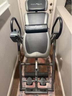 Innova Health and Fitness Inversion Table with Adjustable Headrest, Reversible Ankle Holders, and 300 lb Weight Capacity