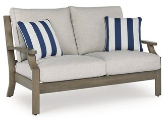Rainier Ranch Brown/Beige Outdoor Loveseat with Cushion