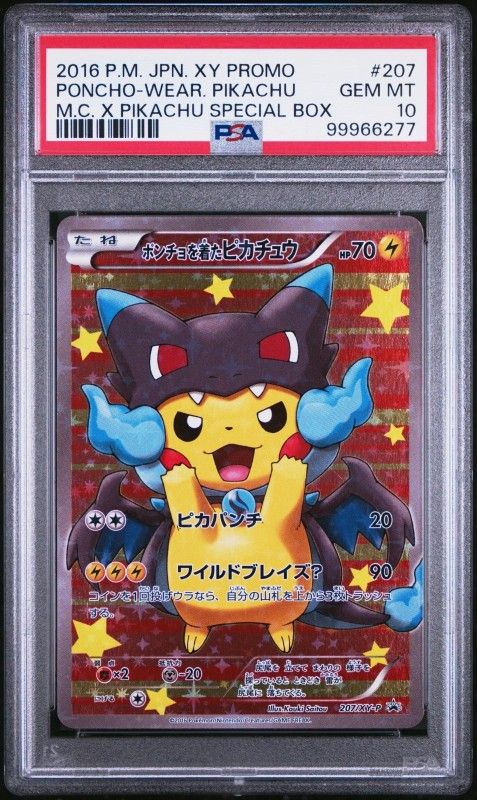 Pokemon Card Poncho Pikachu Mega Charizard X Promo 207/XY-P PSA 10