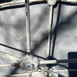 Queen vintage iron head and footboard no rails