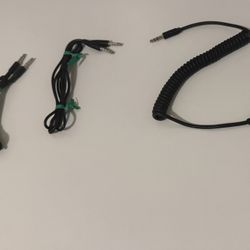 Two 3.5mm Jack Plugs & One 3.5mm Male to Male Aux Cable 