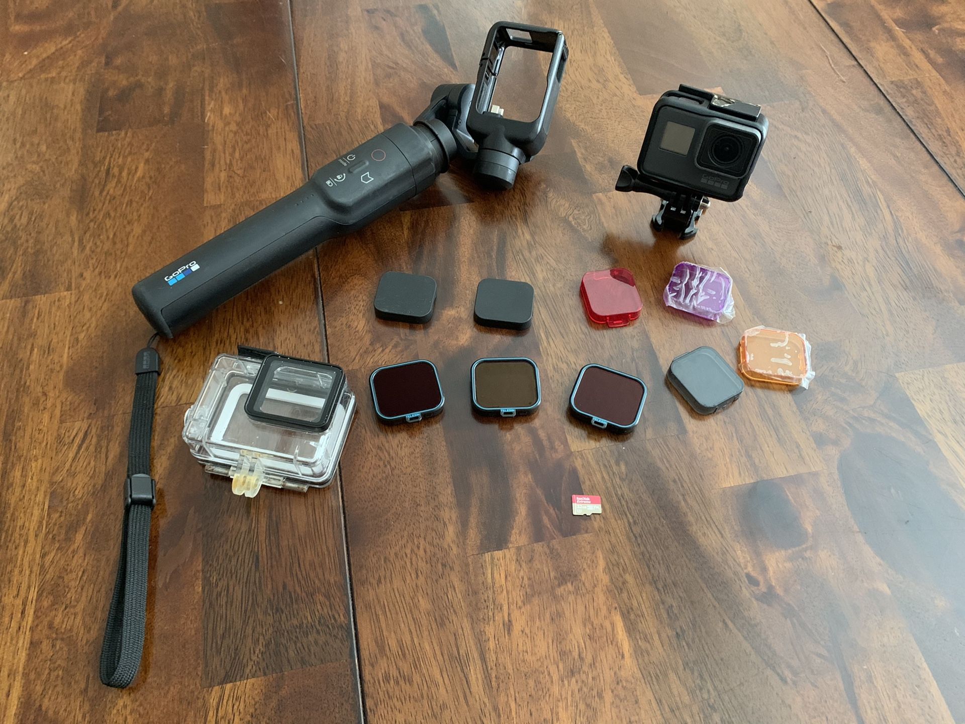 GoPro hero 5 plus karma grip and extras.